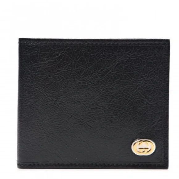 Gucci Vintage Calfskin Interlocking G Bi-Fold Wallet Black - Picture 5 of 5